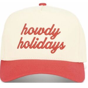 Howdy Holidays Trucker Hat- Red
